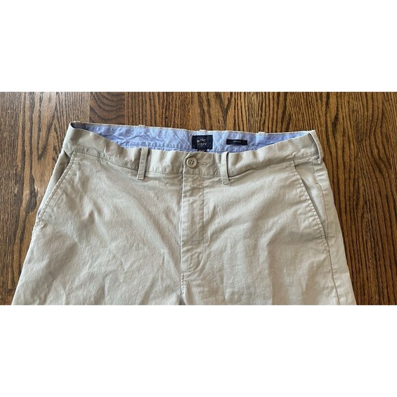 J Crew Driggs Flex Chino Pants Mens Size 32 x 32 Solid Beige Slim Leg Office - Picture 2 of 9